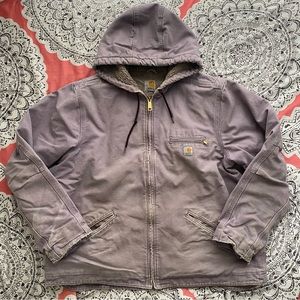 Womens Carhartt Washed Duck Sherpa Jacket